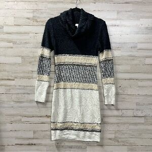 C Charming Charlie Cowl Neck Sweater Dress